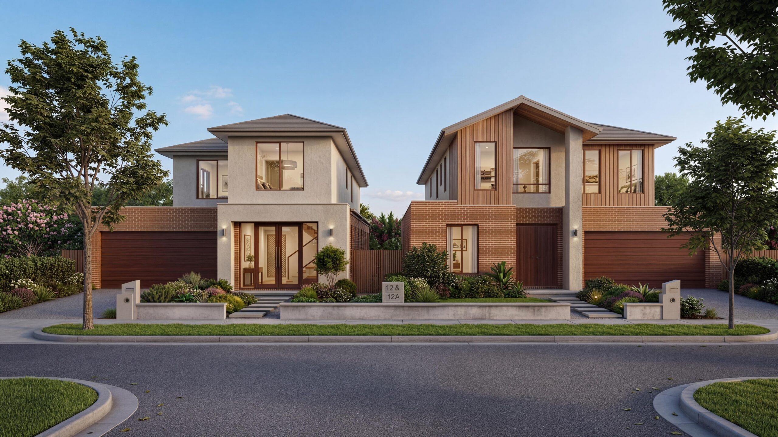Town Planning Design Melbourne - 74.4 SQ Dual Occupancy by DSB BIM Architects
