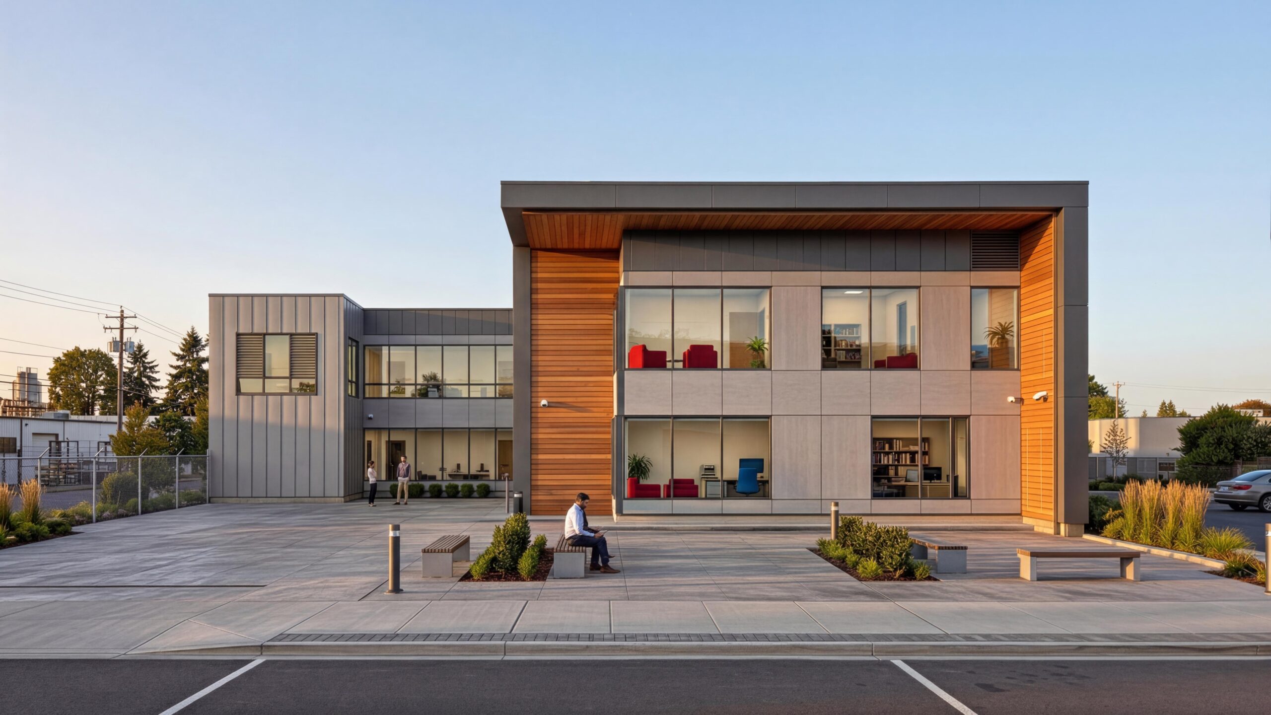 Industrial Warehouse Design Melbourne - 87.8 SQ Office and Community Hall by DSB BIM Architects